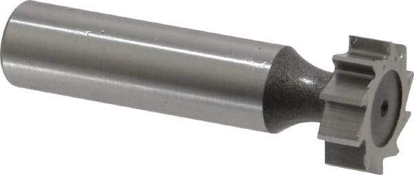 Keo - 3/4" Diam x 1/4" Face Width, High Speed Steel, 10 Teeth, Shank Connection Woodruff Keyseat Cutter - Uncoated, 2-1/4" OAL x 1/2" Shank, Straight Teeth, ANSI 806, Old Standard 91 - Americas Industrial Supply