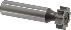 Keo - 3/4" Diam x 1/4" Face Width, High Speed Steel, 10 Teeth, Shank Connection Woodruff Keyseat Cutter - Uncoated, 2-1/4" OAL x 1/2" Shank, Straight Teeth, ANSI 806, Old Standard 91 - Americas Industrial Supply
