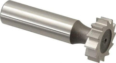 Keo - 7/8" Diam x 1/4" Face Width, High Speed Steel, 12 Teeth, Shank Connection Woodruff Keyseat Cutter - Uncoated, 2-1/4" OAL x 1/2" Shank, Straight Teeth, ANSI 807, Old Standard A - Americas Industrial Supply