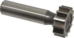 Keo - 1" Diam x 3/8" Face Width, High Speed Steel, 12 Teeth, Shank Connection Woodruff Keyseat Cutter - Uncoated, 2-3/8" OAL x 1/2" Shank, Straight Teeth, ANSI 1208, Old Standard 152 - Americas Industrial Supply