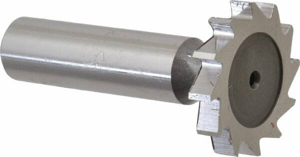 Keo - 1-1/8" Diam x 3/16" Face Width, High Speed Steel, 12 Teeth, Shank Connection Woodruff Keyseat Cutter - Uncoated, 2-3/16" OAL x 1/2" Shank, Straight Teeth, ANSI 609, Old Standard 16 - Americas Industrial Supply