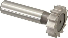 Keo - 1-1/8" Diam x 5/16" Face Width, High Speed Steel, 12 Teeth, Shank Connection Woodruff Keyseat Cutter - Uncoated, 2-5/16" OAL x 1/2" Shank, Straight Teeth, ANSI 1009, Old Standard C - Americas Industrial Supply