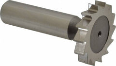 Keo - 1-1/4" Diam x 7/32" Face Width, High Speed Steel, 14 Teeth, Shank Connection Woodruff Keyseat Cutter - Uncoated, 2-7/32" OAL x 1/2" Shank, Straight Teeth, ANSI 710, Old Standard 20 - Americas Industrial Supply