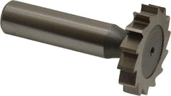 Keo - 1-1/4" Diam x 1/4" Face Width, High Speed Steel, 14 Teeth, Shank Connection Woodruff Keyseat Cutter - Uncoated, 2-1/4" OAL x 1/2" Shank, Straight Teeth, ANSI 810, Old Standard 21 - Americas Industrial Supply