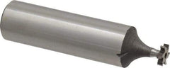 Keo - 1/4" Diam x 1/16" Face Width, High Speed Steel, 6 Teeth, Shank Connection Woodruff Keyseat Cutter - Uncoated, 2-1/16" OAL x 1/2" Shank, Staggered Teeth, ANSI 202, Old Standard 201 - Americas Industrial Supply