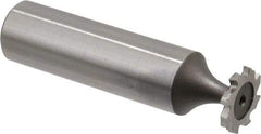 Keo - 1/2" Diam x 1/16" Face Width, High Speed Steel, 8 Teeth, Shank Connection Woodruff Keyseat Cutter - Uncoated, 2-1/16" OAL x 1/2" Shank, Staggered Teeth, ANSI 204, Old Standard 1 - Americas Industrial Supply