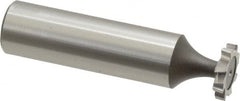 Keo - 1/2" Diam x 3/32" Face Width, High Speed Steel, 8 Teeth, Shank Connection Woodruff Keyseat Cutter - Uncoated, 2-3/32" OAL x 1/2" Shank, Staggered Teeth, ANSI 304, Old Standard 2 - Americas Industrial Supply