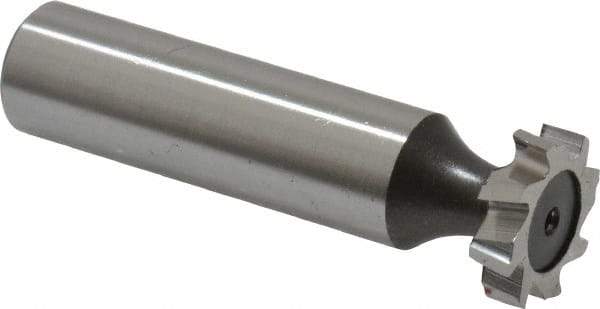 Keo - 5/8" Diam x 5/32" Face Width, High Speed Steel, 8 Teeth, Shank Connection Woodruff Keyseat Cutter - Uncoated, 2-5/32" OAL x 1/2" Shank, Staggered Teeth, ANSI 505, Old Standard 6 - Americas Industrial Supply