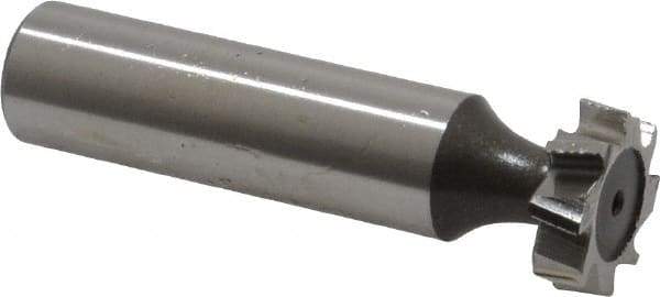 Keo - 5/8" Diam x 3/16" Face Width, High Speed Steel, 8 Teeth, Shank Connection Woodruff Keyseat Cutter - Uncoated, 2-3/16" OAL x 1/2" Shank, Staggered Teeth, ANSI 605, Old Standard 61 - Americas Industrial Supply