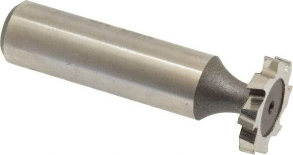Keo - 3/4" Diam x 1/8" Face Width, High Speed Steel, 8 Teeth, Shank Connection Woodruff Keyseat Cutter - Uncoated, 2-1/8" OAL x 1/2" Shank, Staggered Teeth, ANSI 406, Old Standard 7 - Americas Industrial Supply