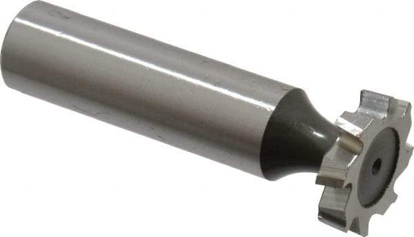 Keo - 3/4" Diam x 5/32" Face Width, High Speed Steel, 8 Teeth, Shank Connection Woodruff Keyseat Cutter - Uncoated, 2-5/32" OAL x 1/2" Shank, Staggered Teeth, ANSI 506, Old Standard 8 - Americas Industrial Supply
