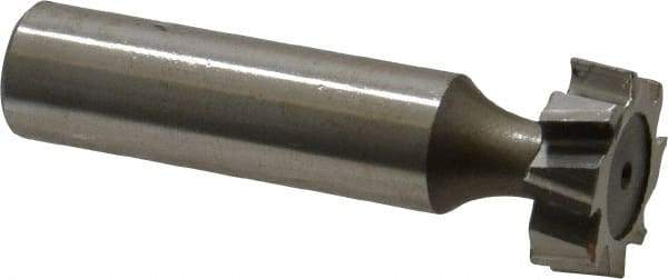Keo - 3/4" Diam x 1/4" Face Width, High Speed Steel, 8 Teeth, Shank Connection Woodruff Keyseat Cutter - Uncoated, 2-1/4" OAL x 1/2" Shank, Staggered Teeth, ANSI 806, Old Standard 91 - Americas Industrial Supply