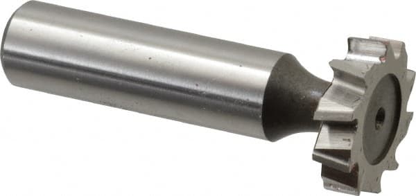 Keo - 7/8" Diam x 7/32" Face Width, High Speed Steel, 10 Teeth, Shank Connection Woodruff Keyseat Cutter - Uncoated, 2-7/32" OAL x 1/2" Shank, Staggered Teeth, ANSI 707, Old Standard 12 - Americas Industrial Supply