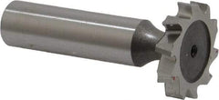 Keo - 1" Diam x 3/16" Face Width, High Speed Steel, 10 Teeth, Shank Connection Woodruff Keyseat Cutter - Uncoated, 2-3/16" OAL x 1/2" Shank, Staggered Teeth, ANSI 608, Old Standard 13 - Americas Industrial Supply