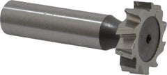 Keo - 1" Diam x 1/4" Face Width, High Speed Steel, 10 Teeth, Shank Connection Woodruff Keyseat Cutter - Uncoated, 2-1/4" OAL x 1/2" Shank, Staggered Teeth, ANSI 808, Old Standard 15 - Americas Industrial Supply