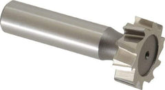 Keo - 1" Diam x 5/16" Face Width, High Speed Steel, 10 Teeth, Shank Connection Woodruff Keyseat Cutter - Uncoated, 2-5/16" OAL x 1/2" Shank, Staggered Teeth, ANSI 1008, Old Standard B - Americas Industrial Supply