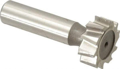 Keo - 1" Diam x 3/8" Face Width, High Speed Steel, 10 Teeth, Shank Connection Woodruff Keyseat Cutter - Uncoated, 2-3/8" OAL x 1/2" Shank, Staggered Teeth, ANSI 1208, Old Standard 152 - Americas Industrial Supply