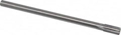 Made in USA - 7/16" Diam, 3/8" Max Diam Straight Shank, 7/8" Flute Length, Machine Expansion Reamer - Straight Flute, 7" OAL, Right Hand Cut, 6 Flutes, High Speed Steel, Bright Finish - Americas Industrial Supply
