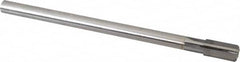 Made in USA - 17/32" Diam, 7/16" Max Diam Straight Shank, 1" Flute Length, Machine Expansion Reamer - Straight Flute, 8" OAL, Right Hand Cut, 6 Flutes, High Speed Steel, Bright Finish - Americas Industrial Supply