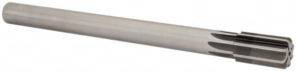 Made in USA - 7/8" Diam, 3/4" Max Diam Straight Shank, 1-1/2" Flute Length, Machine Expansion Reamer - Straight Flute, 10" OAL, Right Hand Cut, 8 Flutes, High Speed Steel, Bright Finish - Americas Industrial Supply