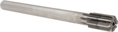 Made in USA - 31/32" Diam, 3/4" Max Diam Straight Shank, 1-1/2" Flute Length, Machine Expansion Reamer - Straight Flute, 10" OAL, Right Hand Cut, 8 Flutes, High Speed Steel, Bright Finish - Americas Industrial Supply