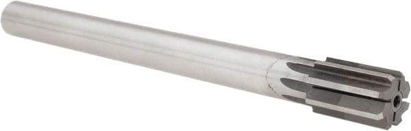Made in USA - 1-1/16" Diam, 7/8" Max Diam Straight Shank, 1-5/8" Flute Length, Machine Expansion Reamer - Straight Flute, 10-1/2" OAL, Right Hand Cut, 8 Flutes, High Speed Steel, Bright Finish - Americas Industrial Supply