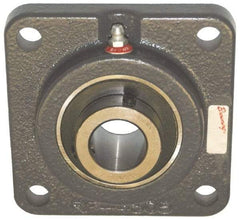 Browning - 2-3/16" ID, 6-7/8" OAL x 6-7/8" OAH 4-Bolt Flange - 8,150 Lb Static Cap, 11,789 Lb Dyn Cap, 5-5/8" Btw Mnt Hole Ctrs, Cast Iron - Americas Industrial Supply