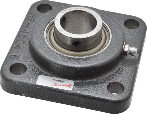 Browning - 1" ID, 3-3/4" OAL x 3-3/4" OAH 4-Bolt Flange - 1,651 Lb Static Cap, 2,801 Lb Dyn Cap, 2-3/4" Btw Mnt Hole Ctrs, Cast Iron - Americas Industrial Supply