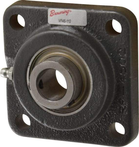 Browning - 3/4" ID, 3-3/8" OAL x 3-3/8" OAH 4-Bolt Flange - 1,444 Lb Static Cap, 2,611 Lb Dyn Cap, 2-1/2" Btw Mnt Hole Ctrs, Cast Iron - Americas Industrial Supply