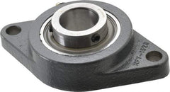 Browning - 1-1/4" ID, 6-1/8" OAL x 3-5/8" OAH 2-Bolt Flange - 3,493 Lb Static Cap, 5,782 Lb Dyn Cap, 5-1/8" Btw Mnt Hole Ctrs, Cast Iron - Americas Industrial Supply