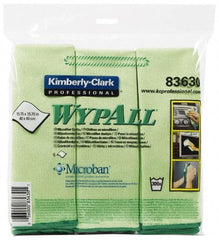 WypAll - Reusable Microfiber Wipes - Packet, 15-3/4" x 15-3/4" Sheet Size, Green - Americas Industrial Supply