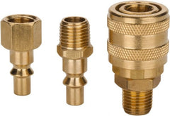 Value Collection - 3 Piece 1/4" Body 1/4 NPT 145 psi ARO Pneumatic Coupling Plug Set - Americas Industrial Supply