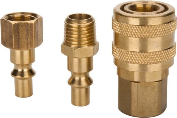 Value Collection - 3 Piece 1/4" Body 1/4 NPT 145 psi ARO Pneumatic Coupling Plug Set - Americas Industrial Supply