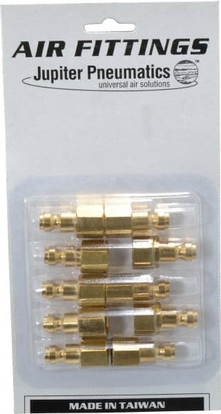 Value Collection - 10 Piece 1/4" Body 1/4 NPT 215 psi Steel Tru-Flate Automotive Pneumatic Coupling Plug Set - Americas Industrial Supply