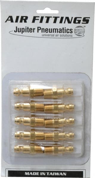 Value Collection - 10 Piece 1/4" Body 1/4 NPT 215 psi Steel Tru-Flate Automotive Pneumatic Coupling Plug Set - Americas Industrial Supply