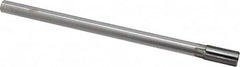 Made in USA - 1/2" Diam, 7/16" Max Diam Straight Shank, 1" Flute Length, Machine Expansion Reamer - Straight Flute, 8" OAL, Right Hand Cut, 6 Flutes, Carbide-Tipped, Bright Finish - Americas Industrial Supply