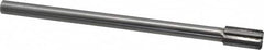 Made in USA - 19/32" Diam, 7/16" Max Diam Straight Shank, 1-1/8" Flute Length, Machine Expansion Reamer - Straight Flute, 8" OAL, Right Hand Cut, 6 Flutes, Carbide-Tipped, Bright Finish - Americas Industrial Supply
