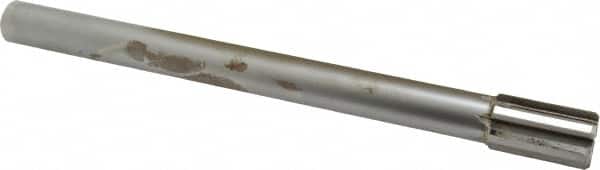 Made in USA - 29/32" Diam, 3/4" Max Diam Straight Shank, 1-1/2" Flute Length, Machine Expansion Reamer - Straight Flute, 10" OAL, Right Hand Cut, 6 Flutes, Carbide-Tipped, Bright Finish - Americas Industrial Supply
