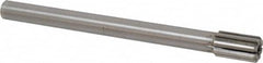 Made in USA - 15/16" Diam, 3/4" Max Diam Straight Shank, 1-1/2" Flute Length, Machine Expansion Reamer - Straight Flute, 10" OAL, Right Hand Cut, 8 Flutes, Carbide-Tipped, Bright Finish - Americas Industrial Supply