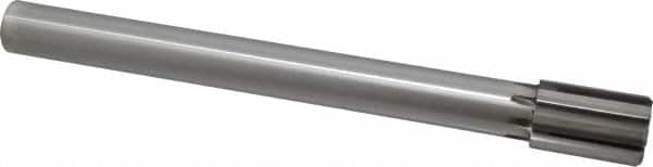 Made in USA - 1-1/4" Diam, 1" Max Diam Straight Shank, 1-7/8" Flute Length, Machine Expansion Reamer - Straight Flute, 11-1/2" OAL, Right Hand Cut, 8 Flutes, Carbide-Tipped, Bright Finish - Americas Industrial Supply