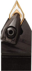 Seco - DDPN, Neutral Cut, 62.5° Lead Angle, 1-1/4" Shank Height x 1-1/4" Shank Width, Neutral Rake Indexable Turning Toolholder - 6" OAL, DNMG 432 Insert Compatibility, Series Dual Clamp - Americas Industrial Supply