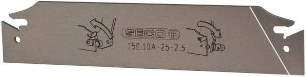 Seco - 0.984" Blade Height, 0.079" Blade Width, 5.91" OAL, Neutral Cut, Double End Indexable Cut-Off Blade - 150.10A Blade, 150.10 Series - Americas Industrial Supply