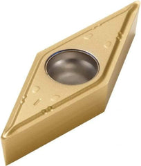 Seco - VBMT221 F1 Grade CP500 Carbide Turning Insert - TiAlN/TiN Finish, 35° Diamond, 1/4" Inscr Circle, 1/8" Thick, 1/64" Corner Radius - Americas Industrial Supply