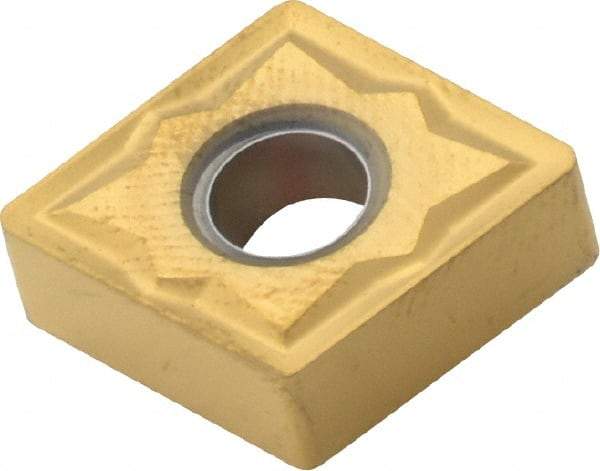 Seco - CNMG432 MR3 Grade TS2000 Carbide Turning Insert - TiAlN/TiN Finish, 80° Diamond, 1/2" Inscr Circle, 3/16" Thick, 1/32" Corner Radius - Americas Industrial Supply