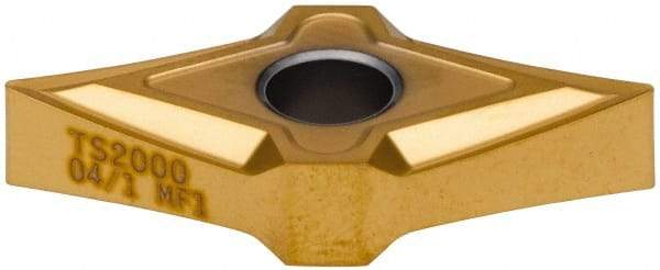 Seco - DNMP431 MF1 Grade TS2000 Carbide Turning Insert - TiAlN/TiN Finish, 55° Diamond, 1/2" Inscr Circle, 3/16" Thick, 1/64" Corner Radius - Americas Industrial Supply