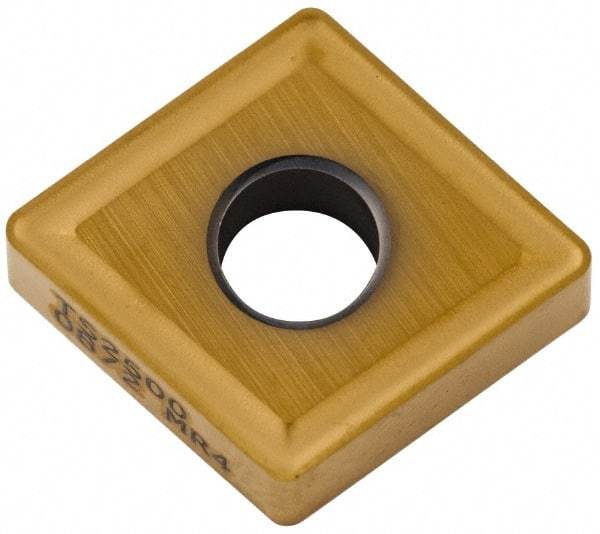 Seco - CNMG432 MR4 Grade TS2500 Carbide Turning Insert - TiAlN/TiN Finish, 80° Diamond, 1/2" Inscr Circle, 3/16" Thick, 1/32" Corner Radius - Americas Industrial Supply