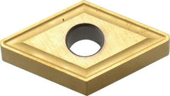 Seco - DNMG432 MR4 Grade TS2500 Carbide Turning Insert - TiAlN/TiN Finish, 55° Diamond, 1/2" Inscr Circle, 3/16" Thick, 1/32" Corner Radius - Americas Industrial Supply