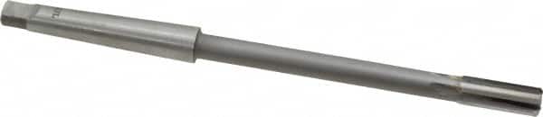 Made in USA - 3/8" Diam, 1MT Morse Taper Shank, 1" Flute Length, Machine Expansion Reamer - Straight Flute, 7" OAL, Right Hand Cut, 4 Flutes, Carbide-Tipped, Bright Finish - Americas Industrial Supply