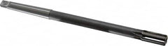 Made in USA - 1/2" Diam, 1MT Morse Taper Shank, 1" Flute Length, Machine Expansion Reamer - Straight Flute, 8" OAL, Right Hand Cut, 6 Flutes, Carbide-Tipped, Bright Finish - Americas Industrial Supply