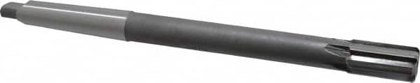 Made in USA - 3/4" Diam, 2MT Morse Taper Shank, 1-3/8" Flute Length, Machine Expansion Reamer - Straight Flute, 9-1/2" OAL, Right Hand Cut, 6 Flutes, Carbide-Tipped, Bright Finish - Americas Industrial Supply